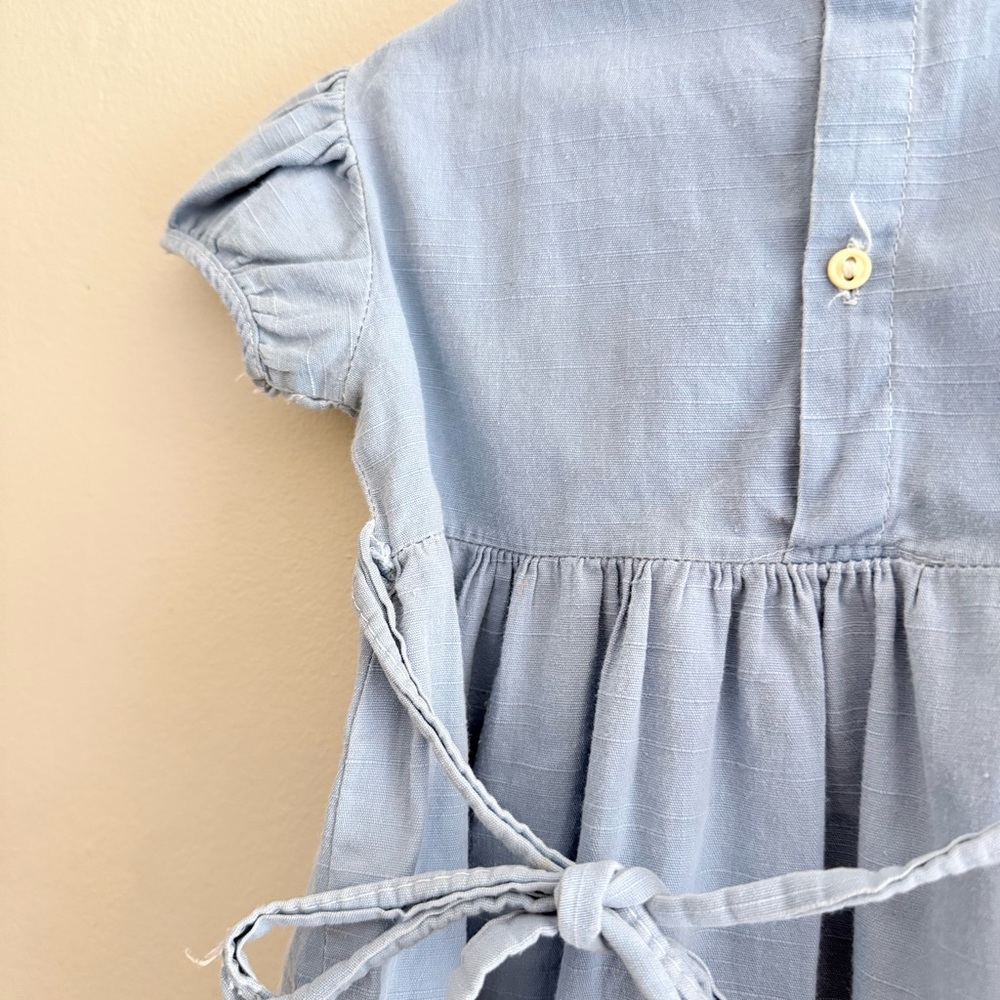 Vintage Blue Baby Summer Dress 12m - Picture 8 of 8